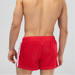 Мужские короткие шорты из быстросохнущего перфорированного материала (Размер: 4X) (Цвет: черный)