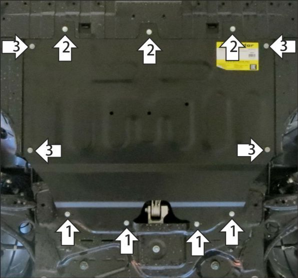 Усиленная защита картера двигателя и КПП (2 мм, сталь) для Dongfeng Shine Max 2022- Motodor.78602