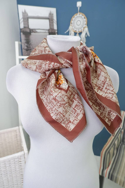 Платок с принтом цветов