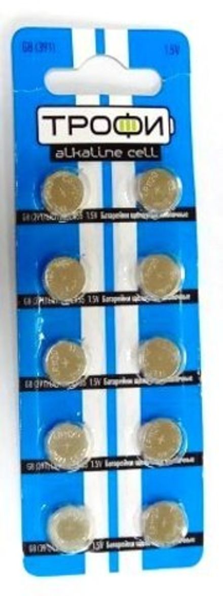 Элемент питания  ТРОФИ  G8 к-т10 (391/LR1120/LR55) 1/20