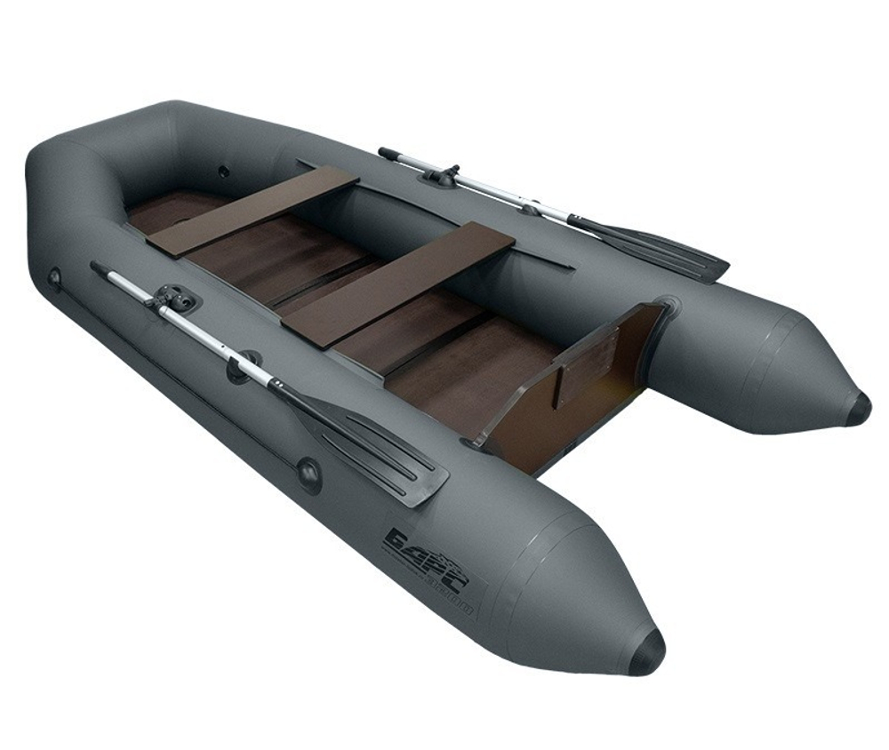 Лодка Барс 3200 СКК слань-книжка, киль, 3200*1440*385 мм., цвет графит