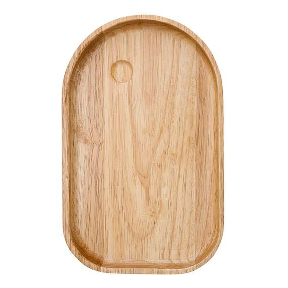 Набор из 4-х сервировочных тарелок на деревянном подносе sorrento