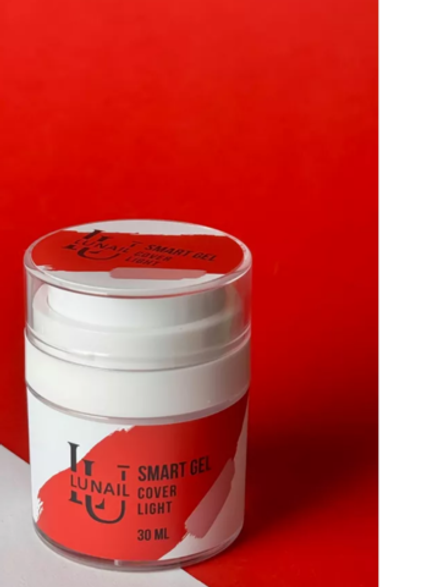"SMART GEL" Lunail. Трёхфазный гель для моделирования - COVER LIGHT (30 мл) ПОМПА