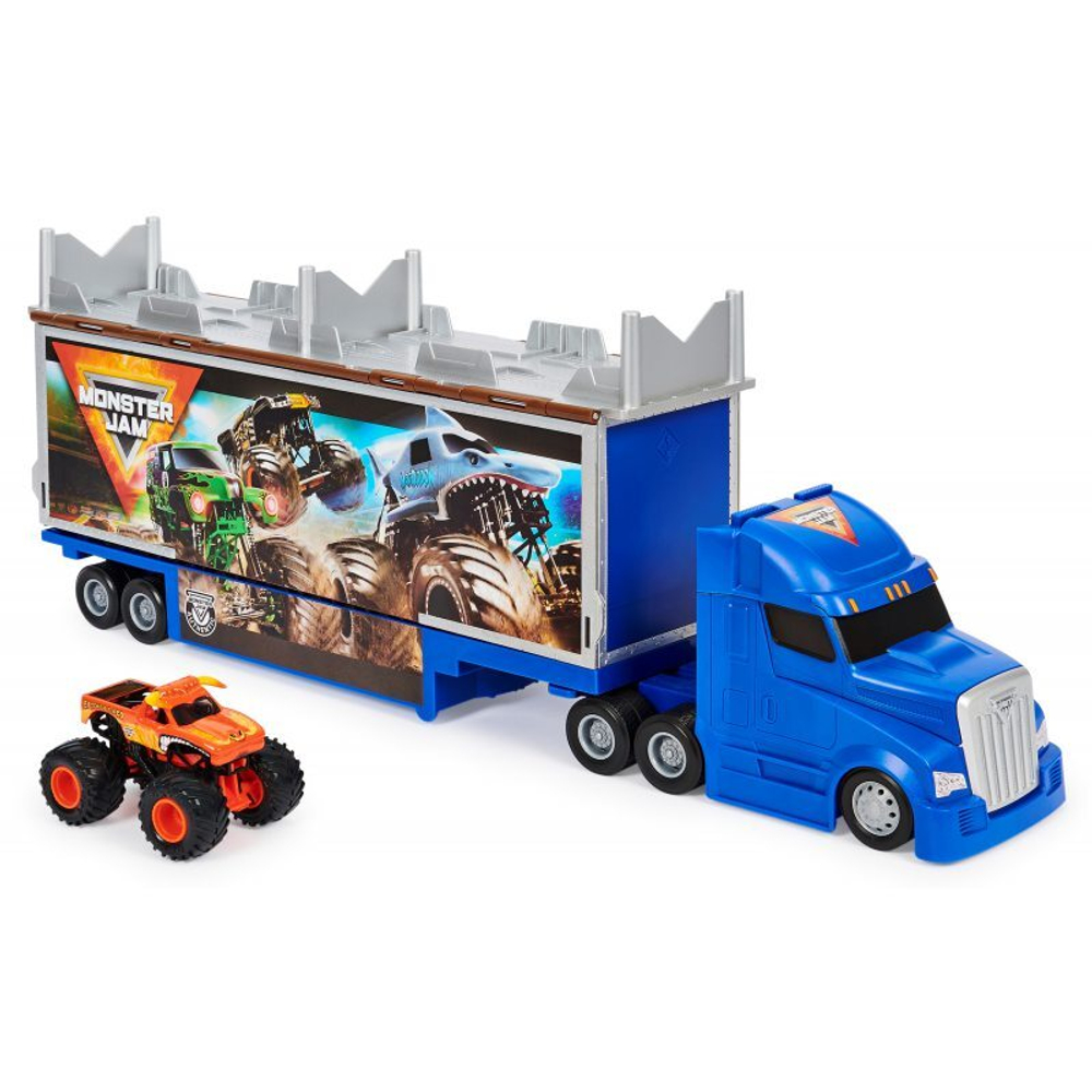 Spin Master Monster Jam - Грузовик-трансформер Transporter 2 в 1 + супер кроссовки El Toro Loco в масштабе 1:64 6058258