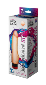 Вибромассажёр HUMAN STYLE 7,3 с бугорком - 18,5 см. (Цвет: телесный)