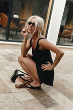 Платье майка из модала мини bk