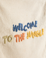 Настенный гобелен из хлопка Tandani бежевого цвета с разноцветными буквами и бахромой, 40 x 50 см