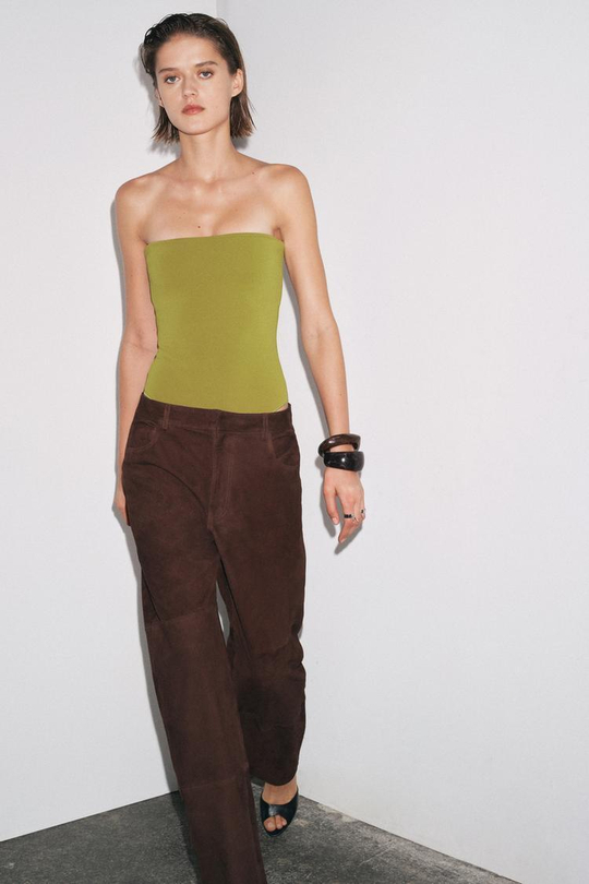 ZARA ЭЛАСТИЧНОЕ БОДИ БАНДО, ЗЕЛЕНЫЙ