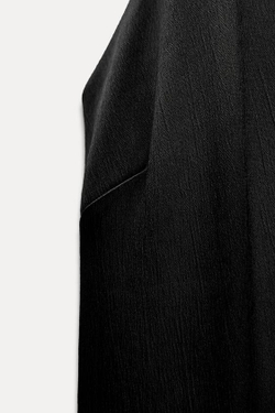 ZARA АТЛАСНЫЙ ТОП С ГОРЛОВИНОЙ ХАЛТЕР, ЧЕРНЫЙ