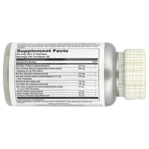 Solaray, Total Cleanse для лимфы, 60 вегетарианских капсул