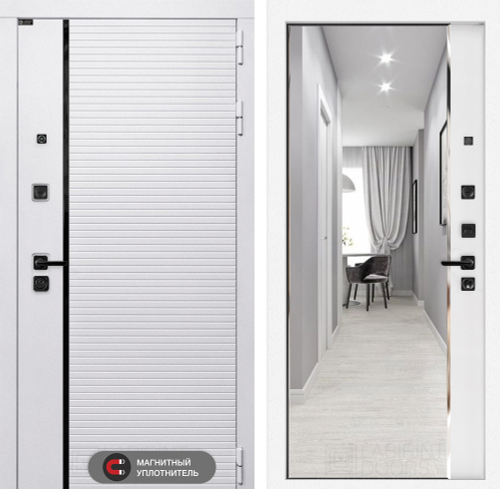 Роял зеркало Панорама белый софт