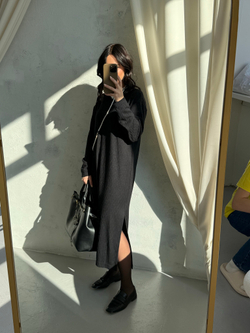 Платье «Косы» черное