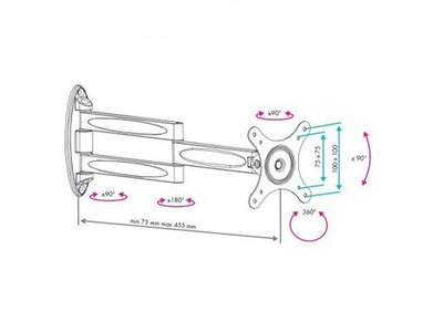 Кронштейн VLK Trento-15 (серебристый)