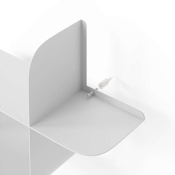 Набор металлических настенных полок montage, 2 шт., белый