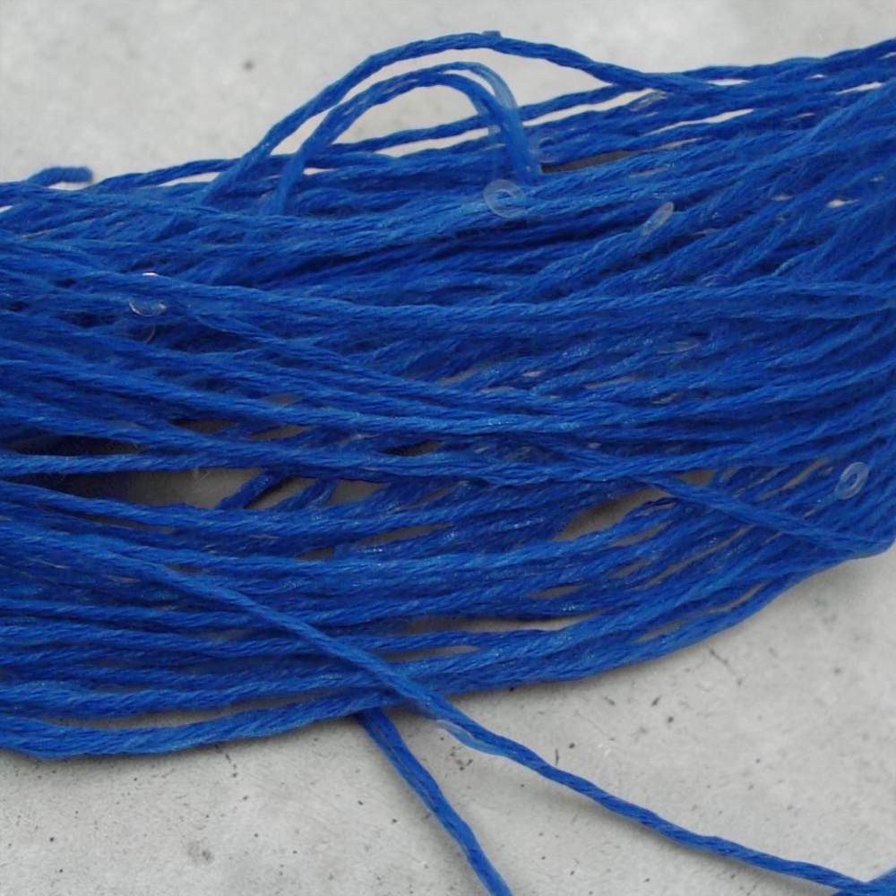 Бобинная пряжа Cotton Paillettes (Blu)