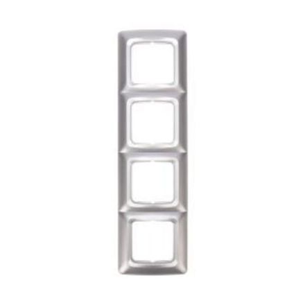 DEA Рамка 4-я горизонтальная Серебряный металлик KRANZ