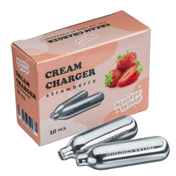 Баллончики для сливок (N2O) вкус клубника MasterWhip 30шт