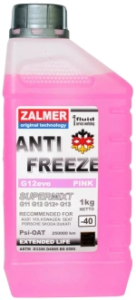 Антифриз ZALMER ZR4000 G12 evo (розовый -40) 1кг