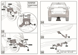 Фаркоп с элект. Smart, для Hyundai Tucson III 2015-2021/Kia Sportage IV 2016-2022, шар A, 1550/75 кг, F.2811.001, Berg (паспорт, сертификат)