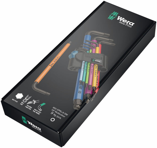 Набор Г-образных ключей 1,5—10 мм Hex-Plus Multicolour HF 1 Wera 05022210001