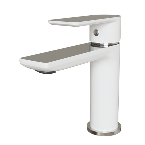 Смеситель для раковины 35k MIXLINE ML33-04 "City White" БЕЛЫЙ/ХРОМ