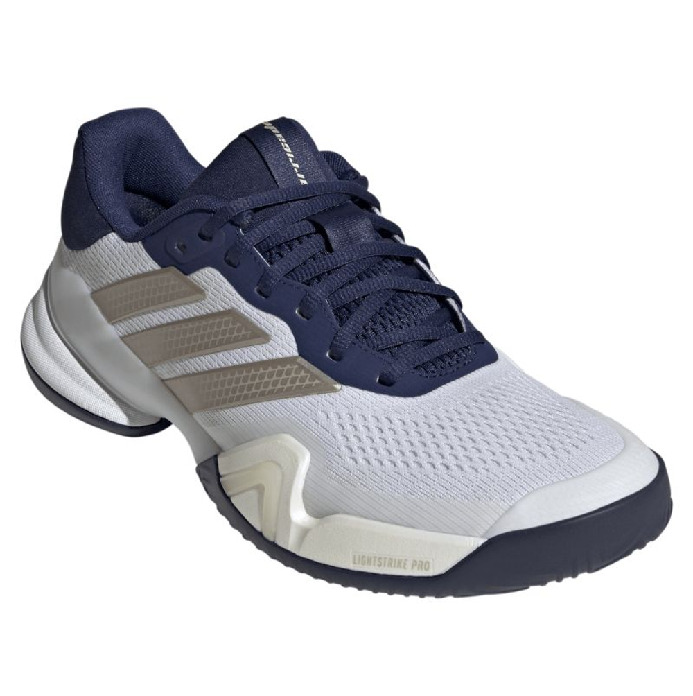 Мужские кроссовки теннисные Adidas Barricade 14 M - cloud white/cyber metallic/dark blue