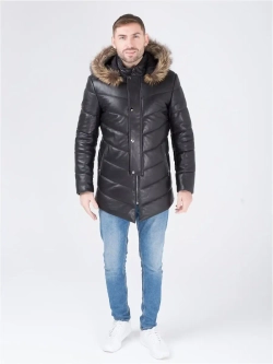 Мужская куртка/кожаная/натуральная кожа/парка/Турция