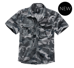 Brandit VINTAGE SHIRT SHORT SLEEVE grey camo