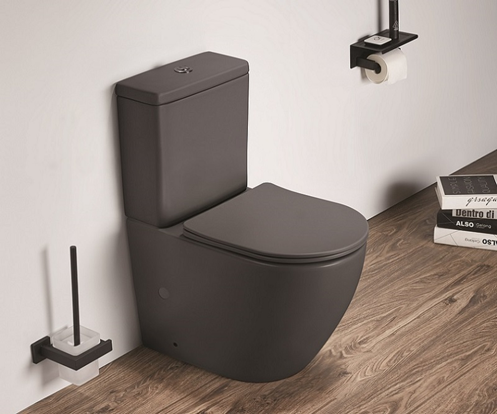 Унитаз-компакт Piano Ceramic PC-1950MDG темно-серый матовый