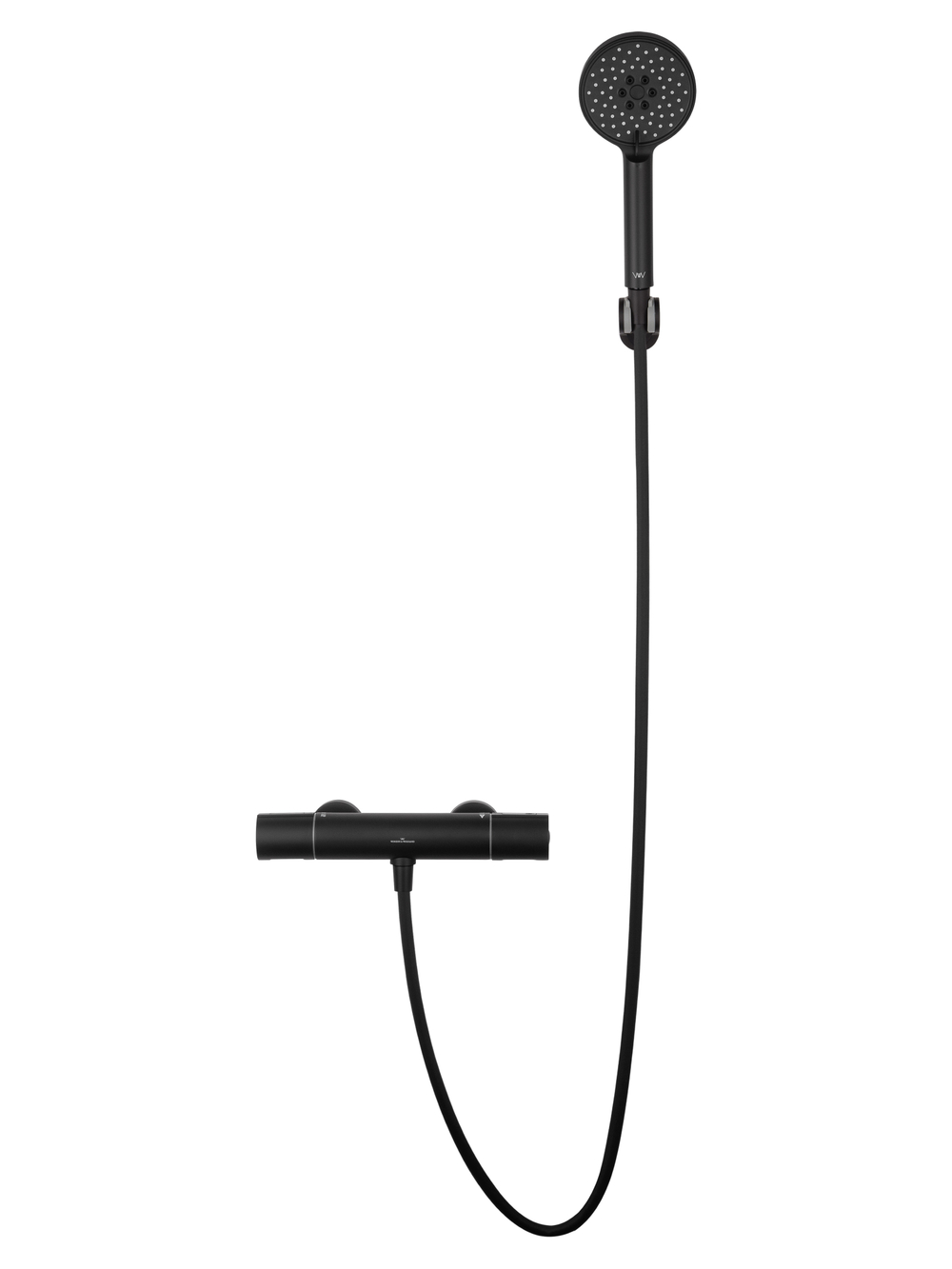 Смеситель для душа с термостатом WONZON & WOGHAND INN 2, Черный матовый (WW-A2006-A-MB)