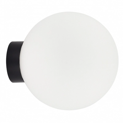 Светильник накладной MUNICH под лампу G9,  опаловое стекло,  черное основание,  D200xH220мм,  IP54