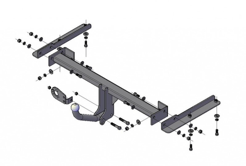 Фаркоп Opel Astra J хэтчбек 5 дв. с 12.2012-2015 г. (без электрики) (Трейлер)