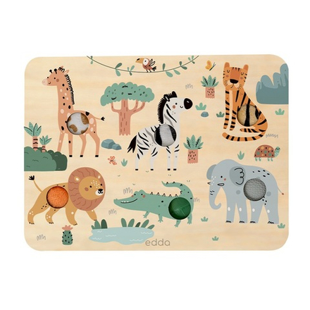 Тактильно-звуковая доска edda, Сафари