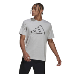 Мужское теннисное поло adidas Icons 3 BAR T-Shirt Men - Grey