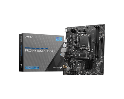 Материнская плата MSI PRO H610M-S DDR4 LGA1700 H610 2xDDR4 2xSATA 1xM.2 1xHDMI mATX