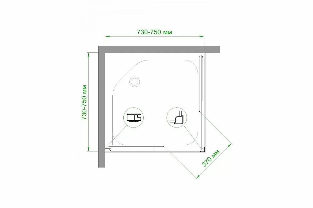 Душевой уголок Royal Bath RB75HPD-C 75х75 матовый
