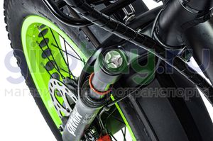 Электровелосипед Minako F11 Pro Dual (полный привод) - Салатовый обод фото 5