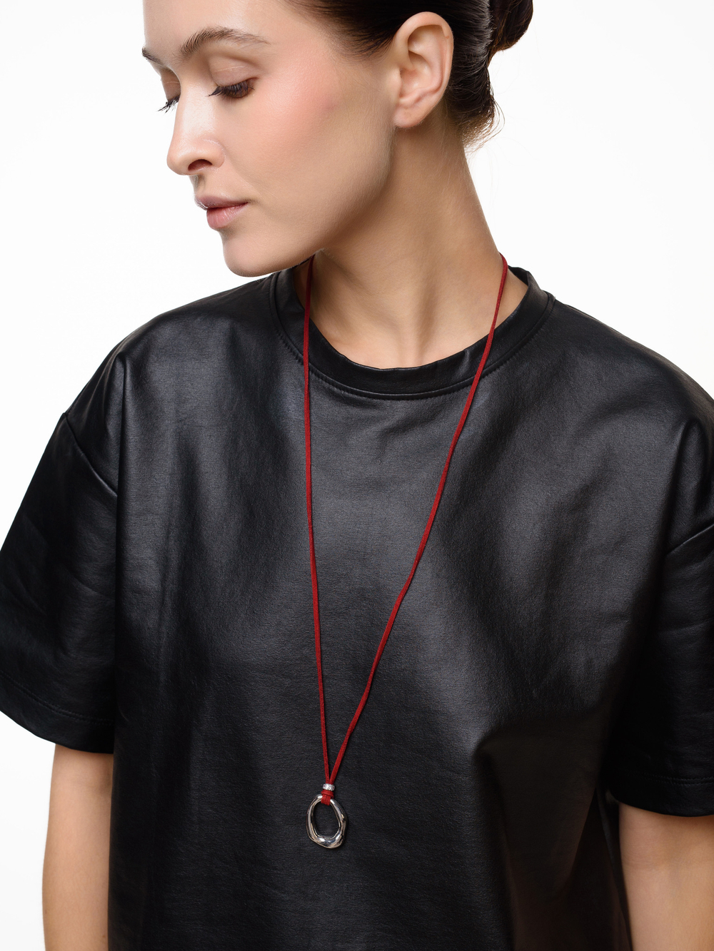 Колье "Cord Lake" Bordo Silver