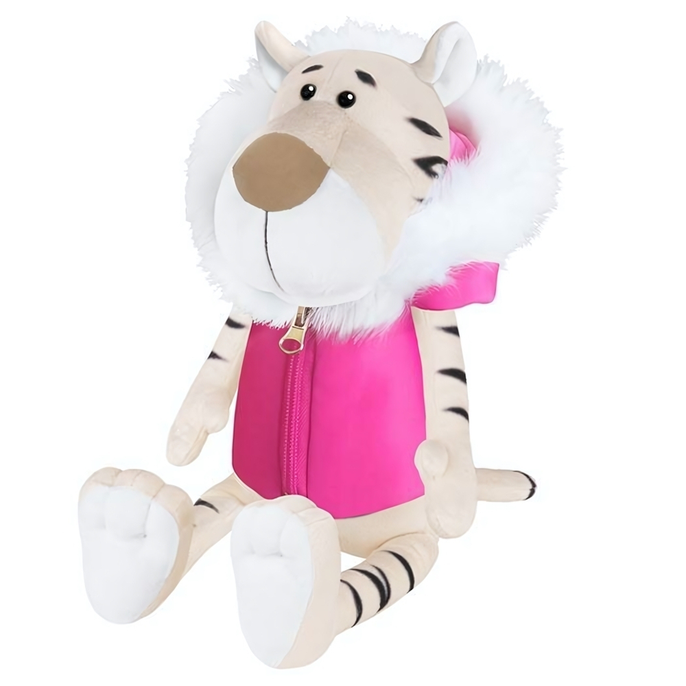 Белая Тигрица в Розовой Жилетке, 20 см Maxitoys Luxury