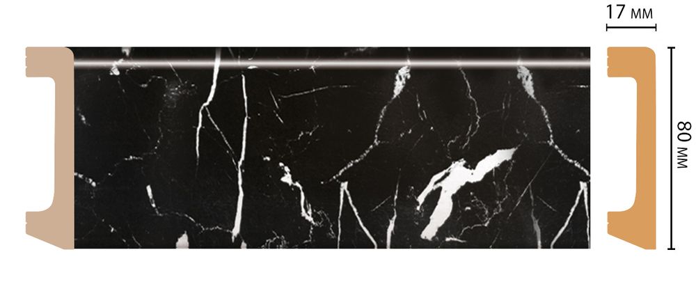 Плинтус DECOMASTER D235-78 ШК/20 (80*17*2400мм)
