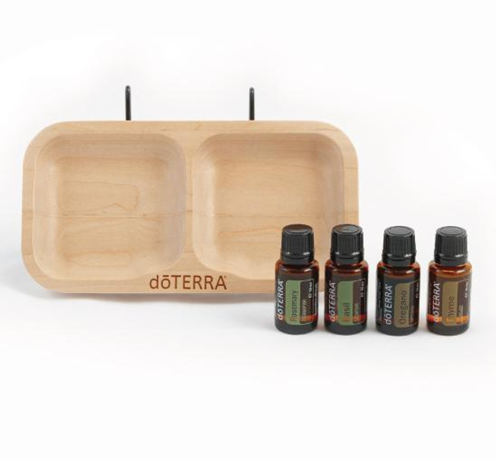Малый набор эфирных масел doTERRA и менажница, Шеф-повар, 4x15 мл