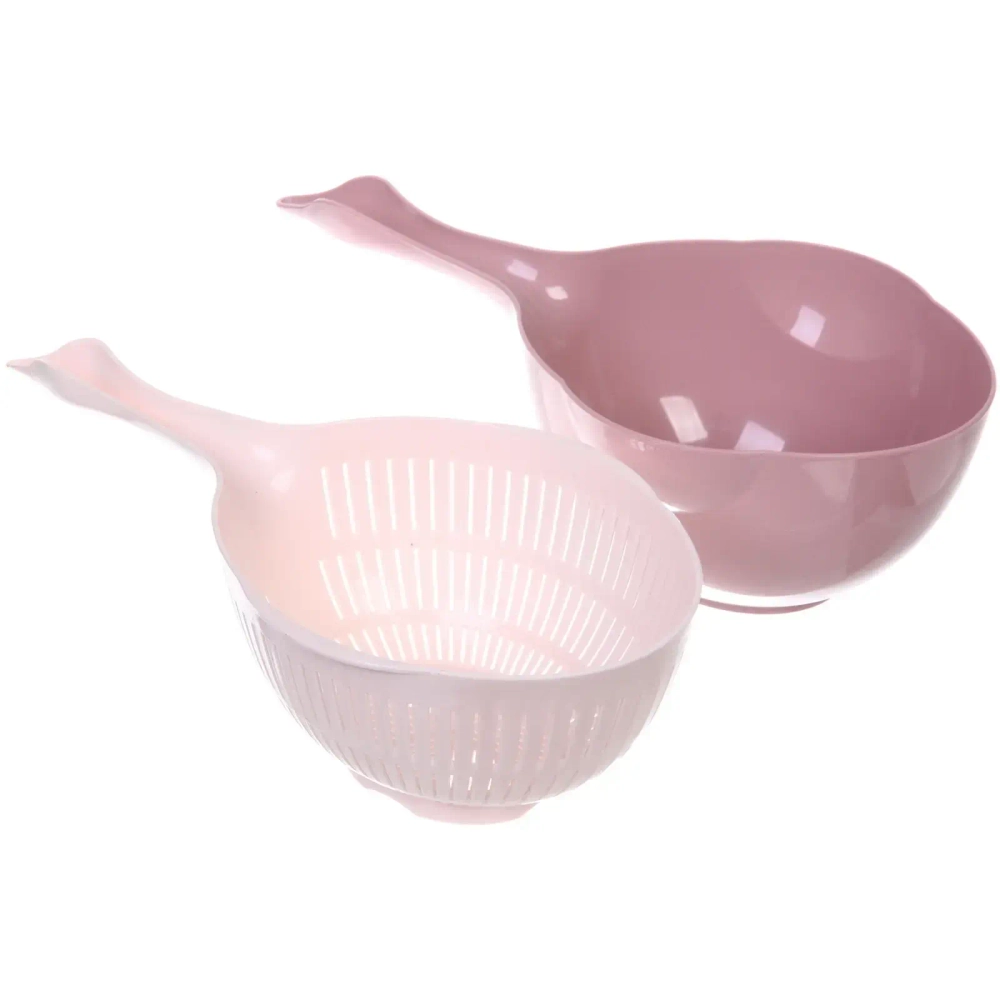 Дуршлаг пластиковый «SEGRETO» 37*20*12см пыльная роза