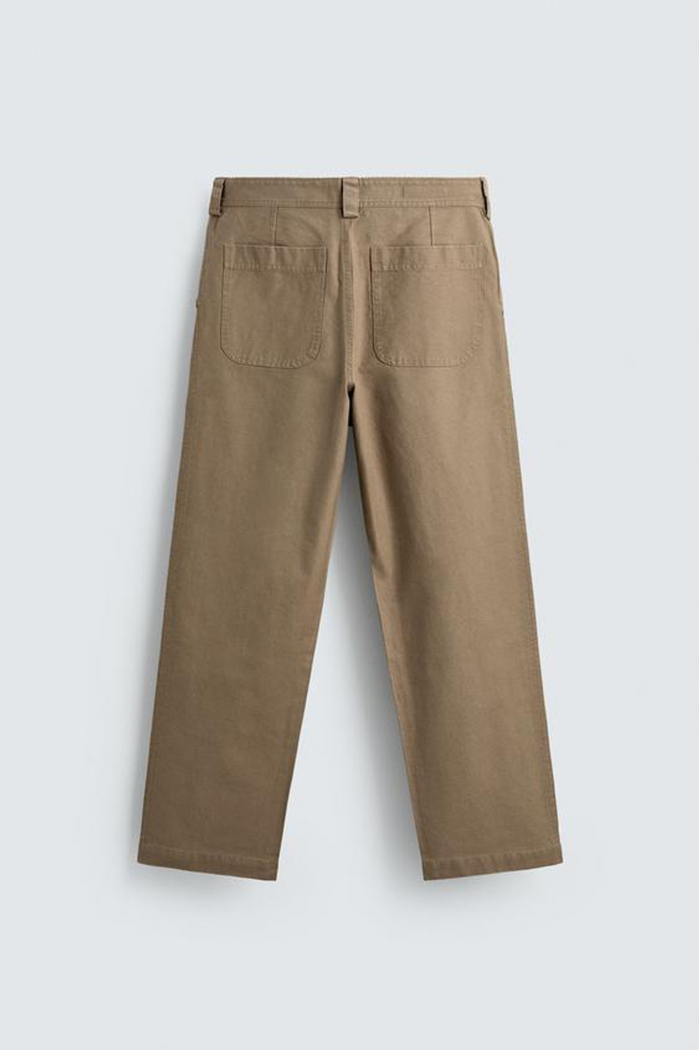 ZARA БРЮКИ STRAIGHT FIT С ВЫШИВКОЙ, РЫЖЕВАТО-КОРИЧНЕВЫЙ МЕЛАНЖ