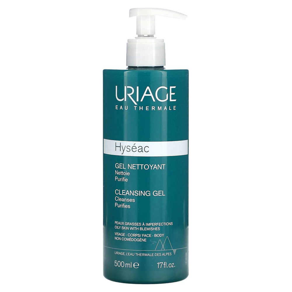 Uriage, EAU Thermale, Hyseac, очищающий гель, 500 мл (17 жидк. унц.)