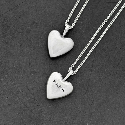 подвес сердце Большая любовь с индивидуальной гравировкой