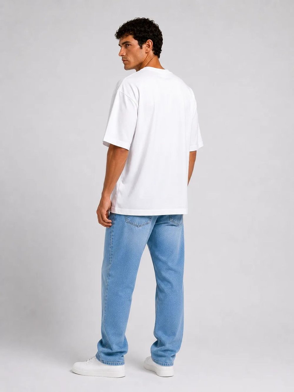 Футболка мужская белая oversize