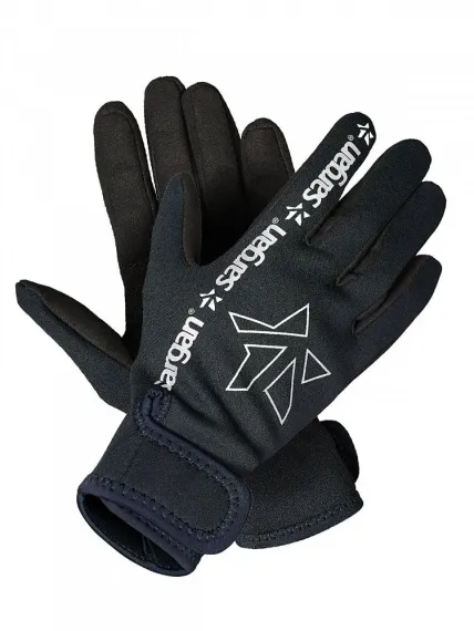 Перчатки Sargan Агидель с "амарой" 1,5 мм черные