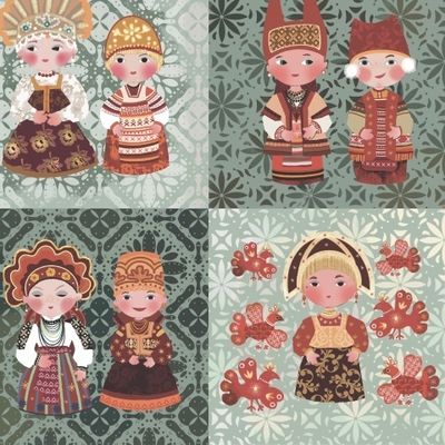 Пэчворк с матрёшками -2