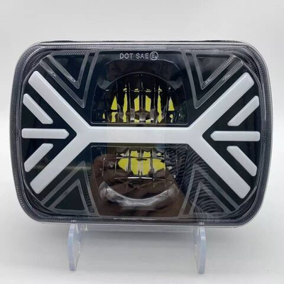 Светодиодная фара 7", 12В, 45 Вт, ip68, алюминий + дхо + поворотники