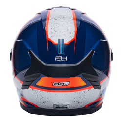 Шлем GSB G-361 WHITE/BLUE ORANGE